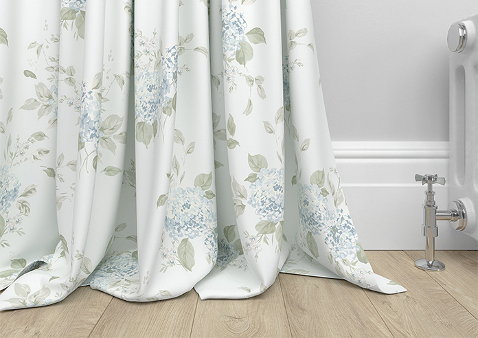 Shabby Chic by Rachel Ashwell Belle Hydrangea, Duck Egg - Made to Measure Curtains - Image 6